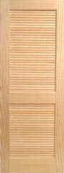 Pine 2-Panel Full Louver Interior Door